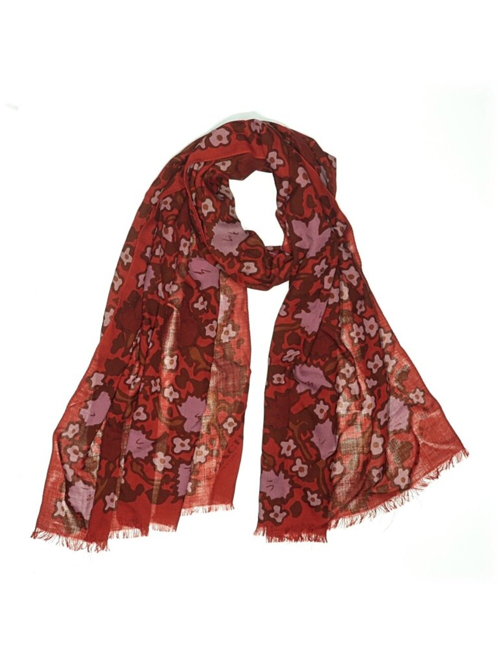 Coach Yankee Floral Scarf Red/Pink